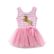 Children Baby Girls Dress 2021 Unicorn Baby Girls Princess Dress Party Birthday Tutu Tulle Dresses Summer Clothes 2024 - buy cheap