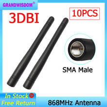 10 шт. 868 МГц 915 МГц антенна 3dbi SMA разъем GSM 915 МГц 868 МГц антенны + 21 см RP-SMA/u. FL кабель Pigtail 2024 - купить недорого
