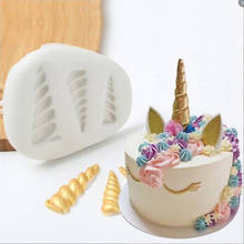 3D Unicorn Head Horn Form White Silicone Molds Fondant Soap Moulds Cake Decorating Tools Kitchen Pastry Baking Tools 2024 - buy cheap