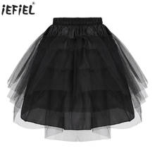 Kids Skirts Flower Girls Prom Flower Girls Wedding Tutu Skirts Hoopless 3 Layers Netting Fluffy Petticoat Underskirt Kid Clothes 2024 - buy cheap