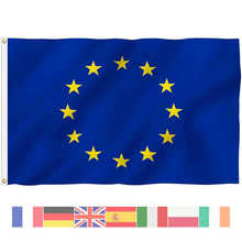 Флаг Европейского союза, ЕС, Великобритания, Франция, Германия, Испания, 90x150 см, Полиэстеровые печатные домашние декоративные национальные флаги и баннеры 2024 - купить недорого