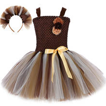 Kids Wild Lion Tutu Dress for Girls Jungle Party Birthday Dress Up Clothes Child Carnival Halloween Cosplay Animal Lion Costume 2024 - buy cheap