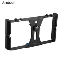 Andoer-suporte estabilizador para smartphone, equipamento de vídeo para vlogging, gravação de filmes, suporte manual para iphone 2024 - compre barato