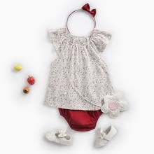 Sanlutoz/цветочный Комплекты летней одежды для малышей платье принцессы для младенцев; Топы + шорты, комплект из 2 предметов, модная одежда для детей, детская одежда 2024 - купить недорого
