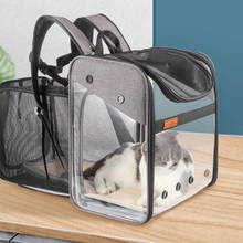 Gato dobrável mochila transportadora expansível sacos de viagem ao ar livre para filhotes gatinhos transparente cão portador sacos acessórios para animais estimação 2024 - compre barato