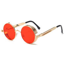 Retro Round Metal Sunglasses Men Vintage Spring Legs Steampunk Mirror Sunglasses for Women Male Goggle Uv400 Sun Glasses Gafas 2024 - buy cheap