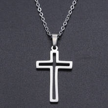 Cross Stainless Steel Charm Necklace for Women Accept OEM Order Dropshipping Fashion Jewelry Necklaces Dainty Steel Necklaces 2024 - buy cheap