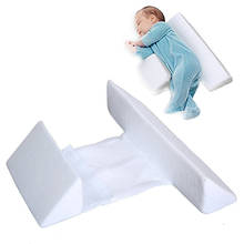 Almohada ajustable para el cuidado de la cama del bebé, soporte de espuma viscoelástica para recién nacido, posicionador del sueño infantil, almohada antivuelco con forma de cabeza plana 2024 - compra barato