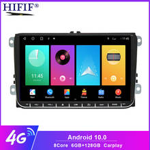 Radio con GPS para coche, reproductor con Android 10, IPS, 2 din, 9 pulgadas, 4 + 64 GB de ROM, estéreo, Navi, para VW, Passat B6, CC, Polo, GOLF 5, 6, Touran, Jetta, Tiguan, Magotan, Seat 2024 - compra barato