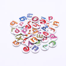 1000pcs 15mm A-Z Alphabet Buttons Wood Round Buttons 2-Hole Letters For Scrapbooking Baby Shower Wedding Deco 2024 - buy cheap