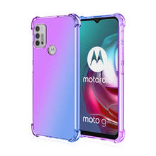 Противоударный прозрачный градиентный чехол для Motorola Moto G30 G10, мягкий чехол для Moto g30 g10, чехол для телефона 2024 - купить недорого