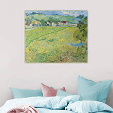 Citon Van Gogh《View of Vessenots near Auvers》Canvas Art Oil Painting Famous Artwork Poster Picture Wall Decor Home Decoration 2024 - buy cheap