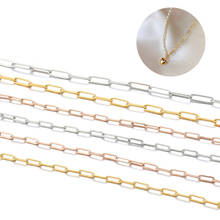 1 Meter Stainless Steel Gold Chain Paperclip Cable Bulk Chains for DIY Wallet Chain Necklace Bracelet Jewelry Making Accessories 2024 - buy cheap