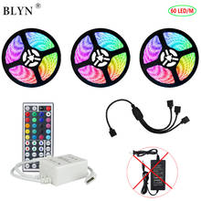 5050 rgb led strip backlight sem fonte de alimentação 15m 10m impermeável flexível rgb led neon fita luz 44key controle remoto rgb