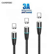 CANDYEIC Magnetic Cable for Samsung Galaxy M11 Data Charging Cable Fast Charger Type C 2024 - buy cheap
