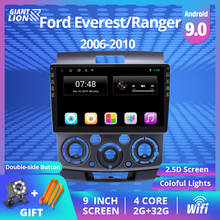 Kit multimídia automotivo para ford everest/ranger, android 9.0, 2din, rádio estéreo, navegação gps, 2007-2012, reprodutor de dvd 2024 - compre barato