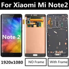 ЖК-дисплей с сенсорным экраном и рамкой для Xiaomi Mi Note 2, запасные части для Xiaomi Mi note 2, изогнутый экран 2024 - купить недорого