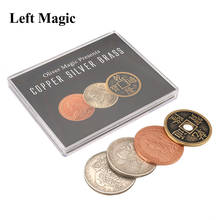 Truques de mágica de cobre prata (csb), aparecem moedas, mágica luzes, acessórios de mágica de mágica, divertido e fácil de legging 2024 - compre barato