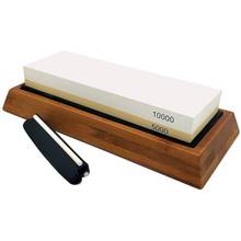 Whetstone Set,5000/10000 Grit Double-Sided Knife Sharpening Stone for Kitchen,Non-Slip Bamboo Base and Angle Guide 2024 - buy cheap