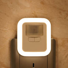 Luz conduzida da lâmpada da noite da parede da luz do sensor de movimento com brilho 30s/60s/90s/120s tempo de iluminação ajustável para a sala de estar
