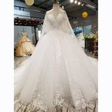 Muslim Luxury Wedding Dresses With Corset Vestidos De Novia Lace Princess Ball Gown Dubai Wedding Dresses New 2022 2024 - buy cheap