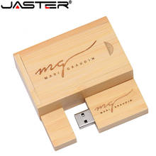JASTER USB 2.0 wooden little square block USB+BOX Flash Drive 64GB 32GB 16GB 4GB Memory Stick photography gifts 1PCS free logo 2024 - buy cheap
