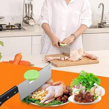 Tapa de cuchillo de acero inoxidable, soporte de refuerzo para picar de doble uso, accesorios de cocina, Gadget 2024 - compra barato