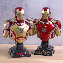 Figuras de acción de los vengadores: Infinity War, superhéroe, Iron Man, MK42/MK43, busto 1/4, estatua de Polystone con luz LED, modelo de colección, juguete 2024 - compra barato