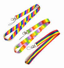 20/Lot Seven Colors Rainbow Lanyard Key Card ID Chain Neck Straps Gifts Retail W 2024 - buy cheap