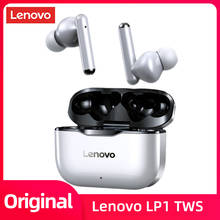 Original lenovo lp1 tws hearphones fone de ouvido bluetooth 5.0 sem fio esporte fones com cancelamento ruído microfone estéreo baixo 2024 - compre barato