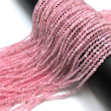 Wholesale Small 2 mm 3 mm 4 mm Natural Pink Quartz Beads 15.5" Healing Tiny Micro Faceted Bead For DIY Making Jewelry Bracelets 2024 - buy cheap