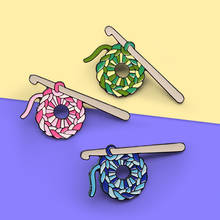 Cute Wool  Brooches Mandalorian Knitting ball Metal Enamel Pins Pins Brooch Badge Jewelry Gift 2024 - buy cheap