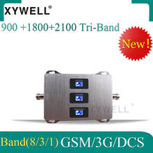 Xywell-amplificador de sinal de celular, 900, 1800 e 2100 mhz, banda tripla, 2g, 3g, 4g, lte, gsm, dcs, wcdma 2024 - compre barato