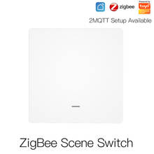 Interruptor de imagem sem fio tuya zigbee, interruptor com cena sem fio de 1 a 3 gang, controle de botão de pressão, alimentado por bateria, app, interruptores de casa inteligente, 1 a 20 peças 2024 - compre barato