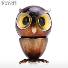 Tooarts Owl Fun Ornament Iron Animal Art Decor Handmade Craft Rotating Detachable Head Home and Desk Decoration 2024 - buy cheap