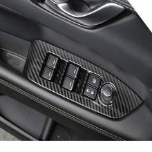Embellecedor Interior de coche Mazda CX5 CX 5 CX-5 2017 2018, manija de puerta Interior de fibra de carbono ABS, embellecedor de interruptor de ventana 2024 - compra barato