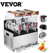 VEVOR 3x15L машина для Замороженных Напитков, устройство для приготовления смузи, 3-цилиндровый дозатор для таяния снега, маргариты, льда 2024 - купить недорого