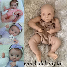 Kit reborn boneca bebê 17 segundos, de vinil reborn, sem pintura, peças de boneca em branco inacabado, diy 2024 - compre barato