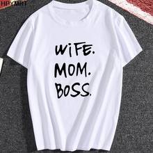 Camiseta feminina estampada, motivo harajuk, mãe, chefe, leter, manga curta, moda verão, roupas femininas, 2021 2024 - compre barato