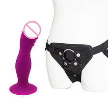 Strap on Dildo Adjustable Dildo Pants Harness Lesbian and Gay Dildo Brown Flesh Black Pink Purple Dick Strapon Penis Sex Product 2024 - buy cheap