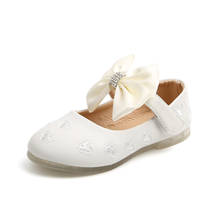 Baby Girl Shoes Girls Leather Shoes With Bow-knot Princess Toddlers Kids Flats Sweet Cute Dress Shoes For Wedding Party Show Hot 2024 - buy cheap