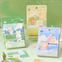 100Sheets Sticky Memo Pad Kawaii Rabbit Bear Notes Stationery Sticker Index Posted It Planner Stickers Office School Supplies 2024 - buy cheap