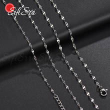 Sifisrri Stainless Steel Lip Chain Necklaces For Men Women Silver Gold Basic Accessory Link Chains Solid Metal Jewelry Gift 2024 - buy cheap