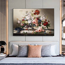 Classic European Still Life Posters and Prints Wall Art Canvas Painting Flowers Arrangement Wall Pictures for Living Room Decor 2024 - buy cheap