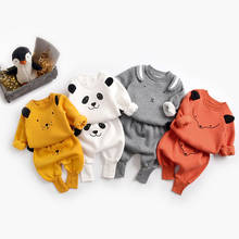 Roupa infantil, suéter, calças de harém, roupas para bebês de 1-3 anos, design coreano de desenhos animados, roupas infantis para meninos e meninas 2024 - compre barato