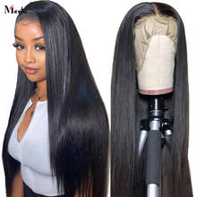 Meetu 13x6 Transparent Lace Front Wig Straight Human Hair Wigs For Women Brazilian Remy Straight 13x4 Lace Frontal Wigs 2024 - buy cheap