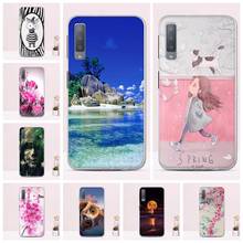 Luxury Case For Samsung Galaxy A7 2018 Cover Flower Cartoon Patterned Back Cover For Samsung A750 A750F Fundas Coque Phone Cases 2024 - buy cheap