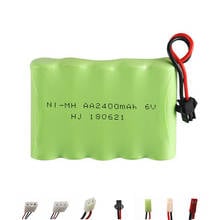 6v 2400mah NiMH Battery For Rc toys Cars Boats Guns Tanks Robots NI-MH AA 6v Rechargeable Battery Pack for rc boats 2024 - buy cheap