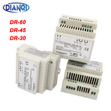 DIANQI DR-60W 30W 45W 12V 24V 15V 48V Din Rail импульсный источник питания ac-dc драйвер регулятор напряжения power suply DR-60-12 2022 - купить недорого