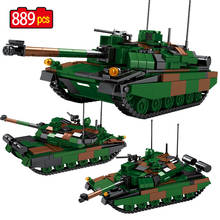 Military Germany Leopard 2A7 Main Battlie Tank Model Building Blocks WW2 Weapon Figures Bricks Sets Education Toys For Children 2024 - buy cheap